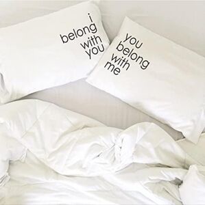 Oh, Susannah White Pillowcase Set Text Taylor Swift You Belong With Me